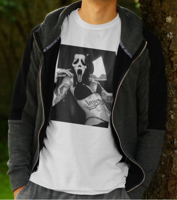 Scream If U Need Me Ghost Face Love Tattoo T-Shirt