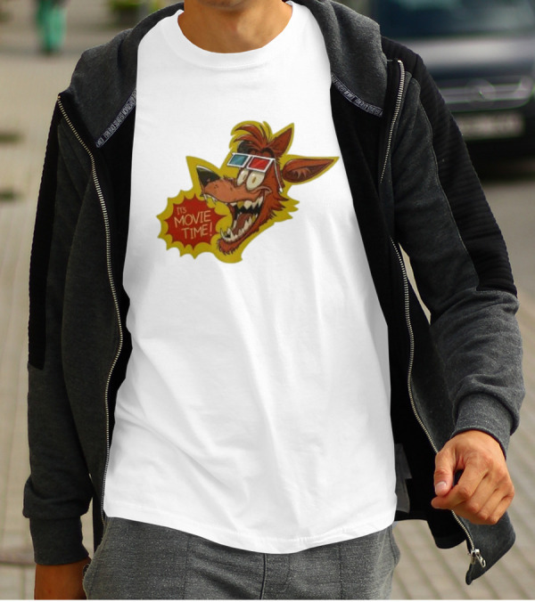 Five Nights At Freddy’s Foxy In 3D Glasses It's Movie Time T-Shirt