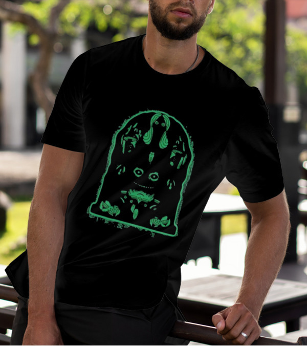 Welcome To Ligament Manor Glow-in-the-Dark Gothic Faces And Skulls T-Shirt