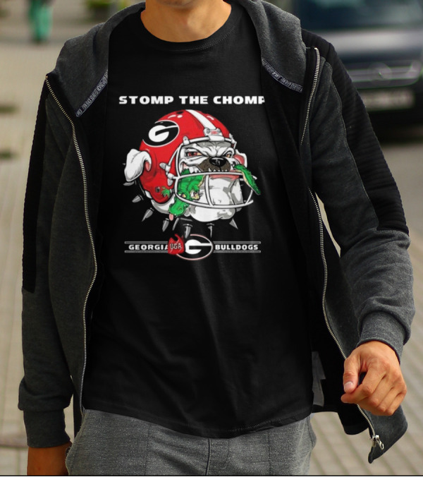 Stomp The Chomp Georgia UGA Bulldogs Helmet Gator T-Shirt