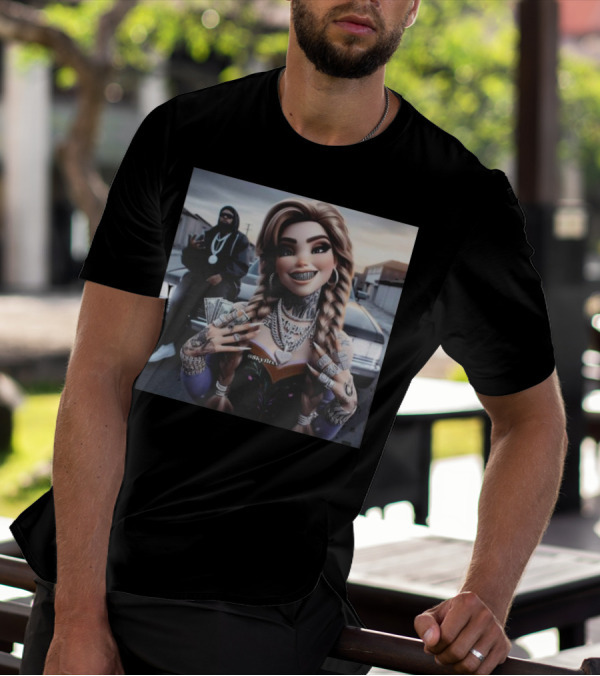 Anna Disney Grill Tattooed Street Style With Braids And Bling T-Shirt