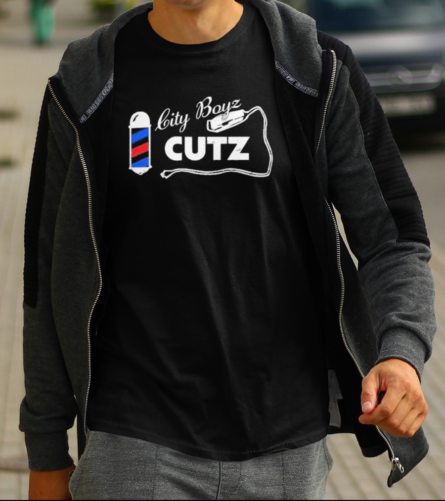City Boyz Cutz Barber Pole Clipper T-Shirt