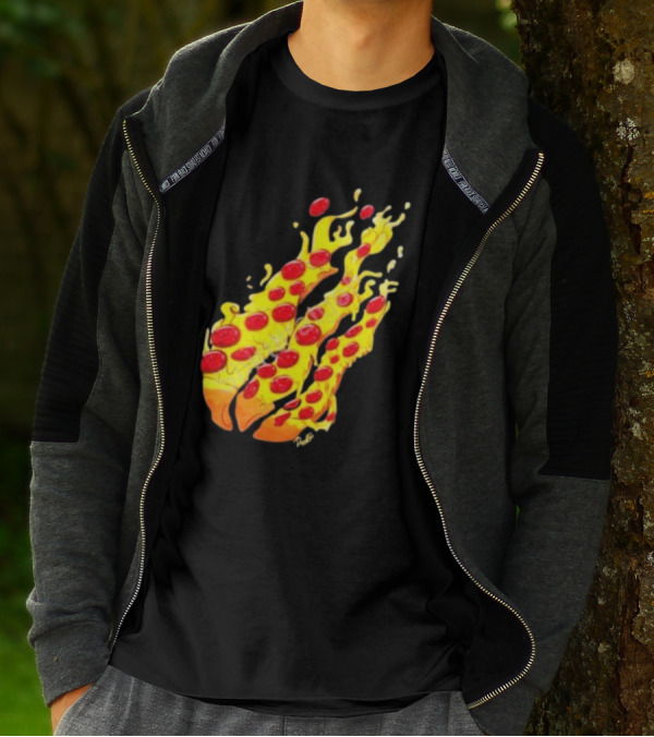Preston Stylez Fire Pizza Flaming Pepperoni Blaze T-Shirt