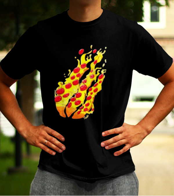 Preston Stylez Fire Pizza Flaming Pepperoni Blaze T-Shirt