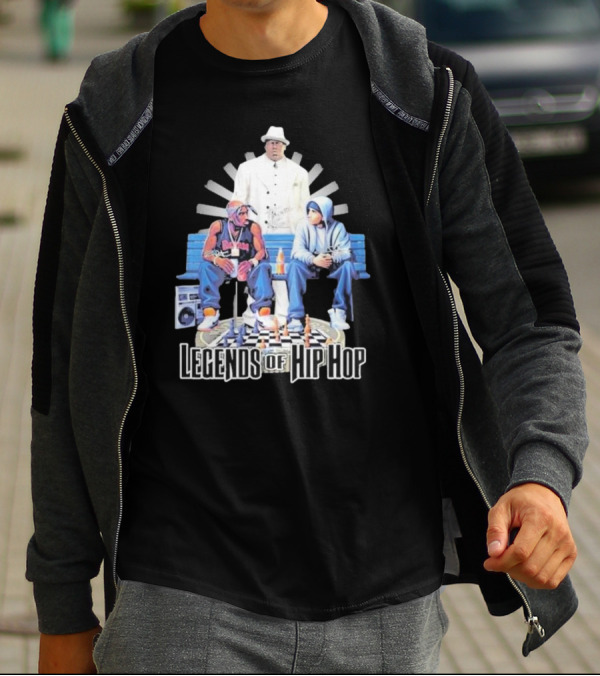 The Eminem Show Legends Of Hip Hop Bench Chess Game Boombox Trio T-Shirt