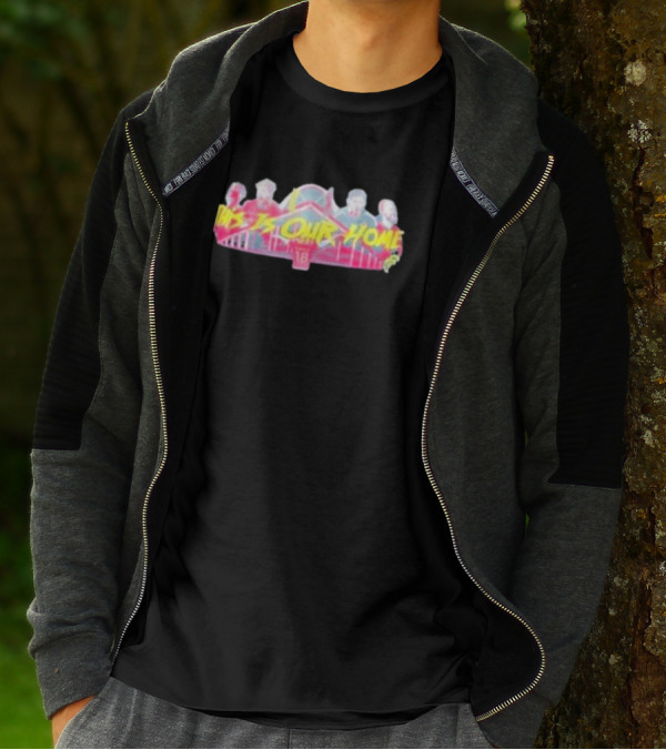 This Is Our Home Baseball Themed Design With Iconic Bridge And Figures T-Shirt