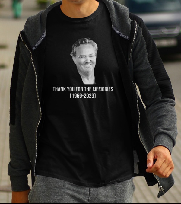 RIP Matthew Perry Chandler Bing Friends Thank You For The Memories 1969-2023 T-Shirt