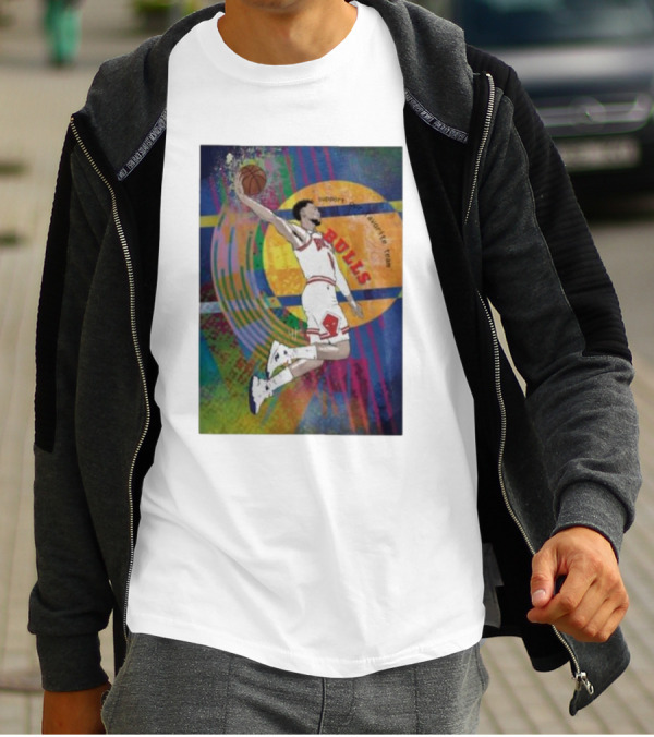 Basketball Player A Support Colorful Chicago Bulls Fans T-Shirt