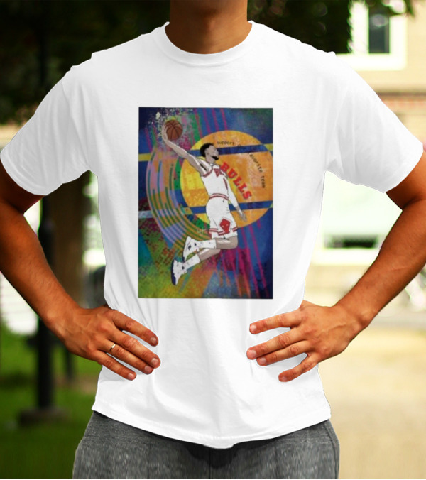 Basketball Player A Support Colorful Chicago Bulls Fans T-Shirt