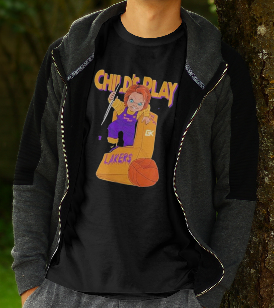 Child's Play Los Angeles Lakers Chucky Basketball Box T-Shirt