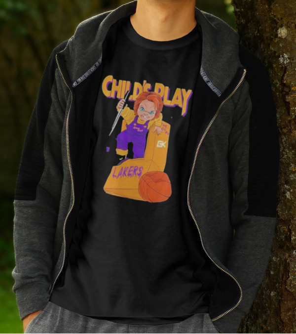 Child's Play Los Angeles Lakers Chucky Basketball Box T-Shirt