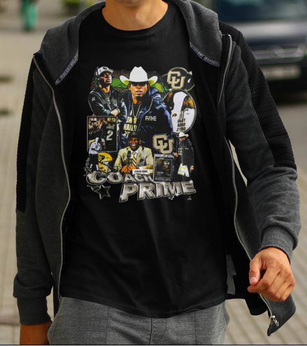 Coach Prime Deion Sanders Football Legend CU Buffs Athletic Excellence T-Shirt