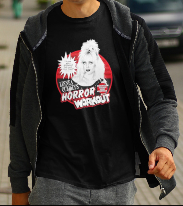 Linnea Quigley's Horror Workout Red Circle T-Shirt