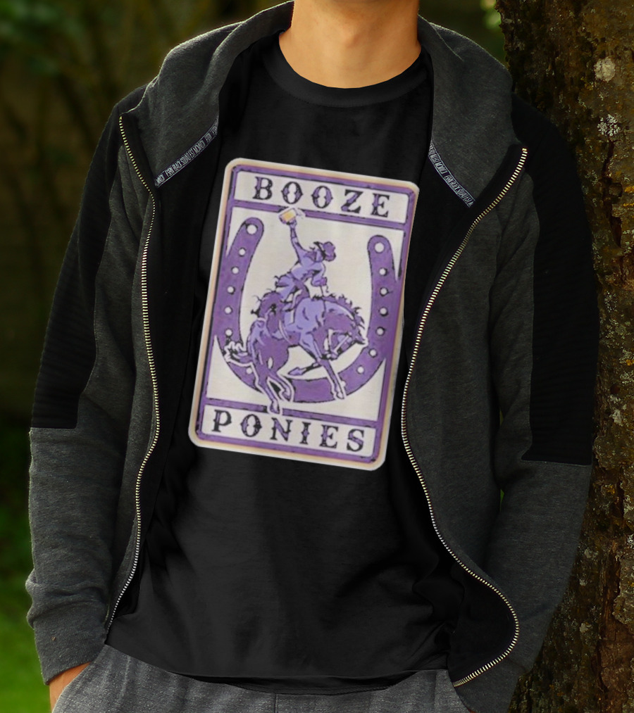 The Dozen Merch Booze Ponies Horseshoe Rider T-Shirt