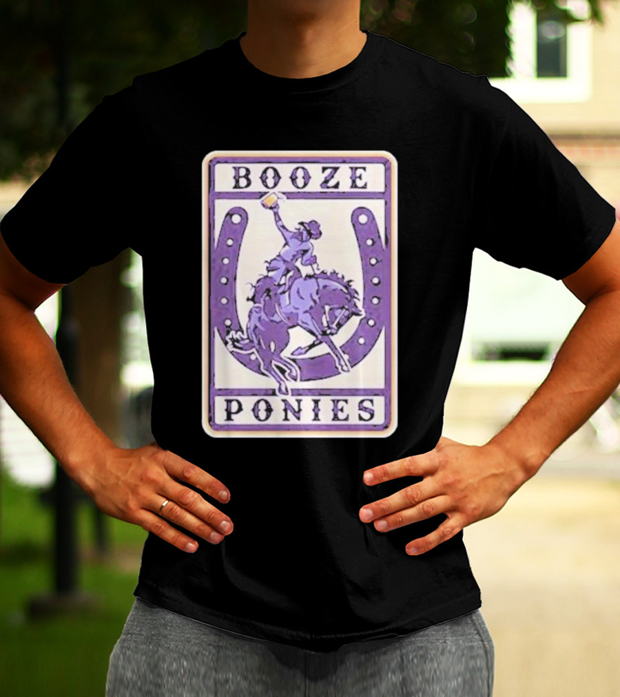 The Dozen Merch Booze Ponies Horseshoe Rider T-Shirt
