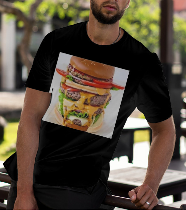 Heisenburger Cringey Quadruple Cheeseburger Stack T-Shirt