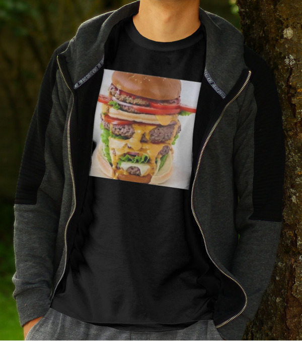 Heisenburger Cringey Quadruple Cheeseburger Stack T-Shirt