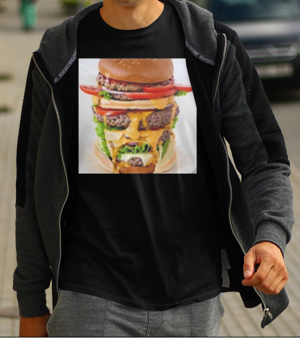 Heisenburger Cringey Quadruple Cheeseburger Stack T-Shirt