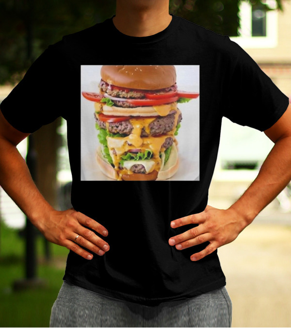 Heisenburger Cringey Quadruple Cheeseburger Stack T-Shirt
