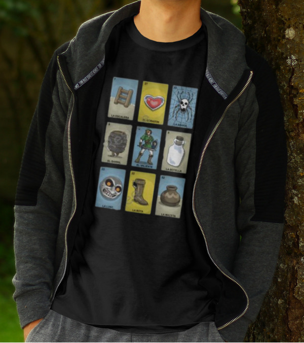 Clay Graham Art Loz Loteria La Escalera El Corazon La Araña El Barril El Valiente La Botella La Luna La Bota La Maceta T-Shirt
