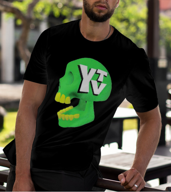 Ytv Green Skull Dark Night T-Shirt