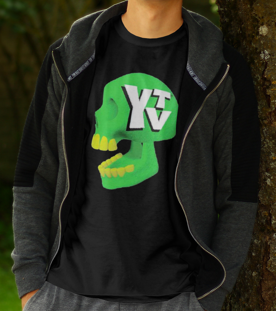 Ytv Green Skull Dark Night T-Shirt