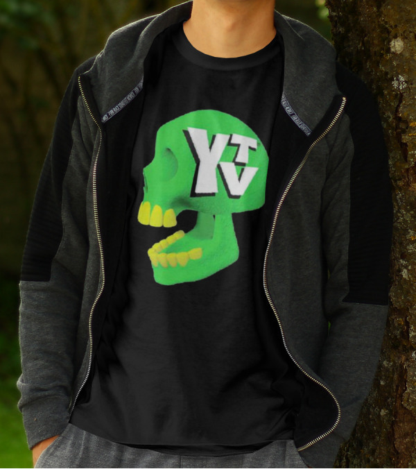 Ytv Green Skull Dark Night T-Shirt