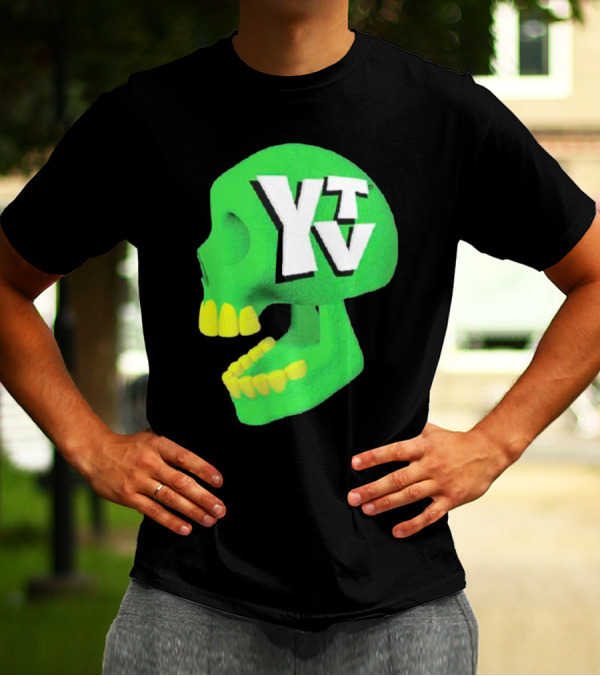 Ytv Green Skull Dark Night T-Shirt