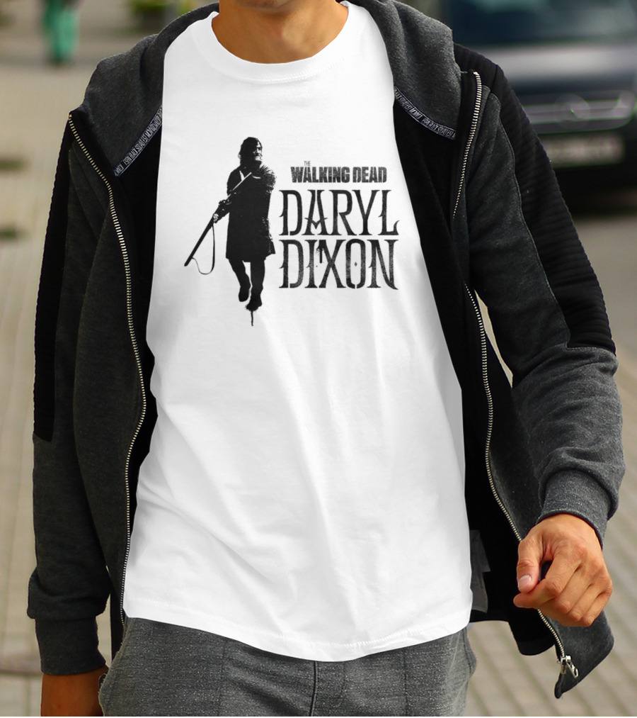 The Walking Dead Daryl Dixon Silhouette Crossbow Iconic Merch T-Shirt