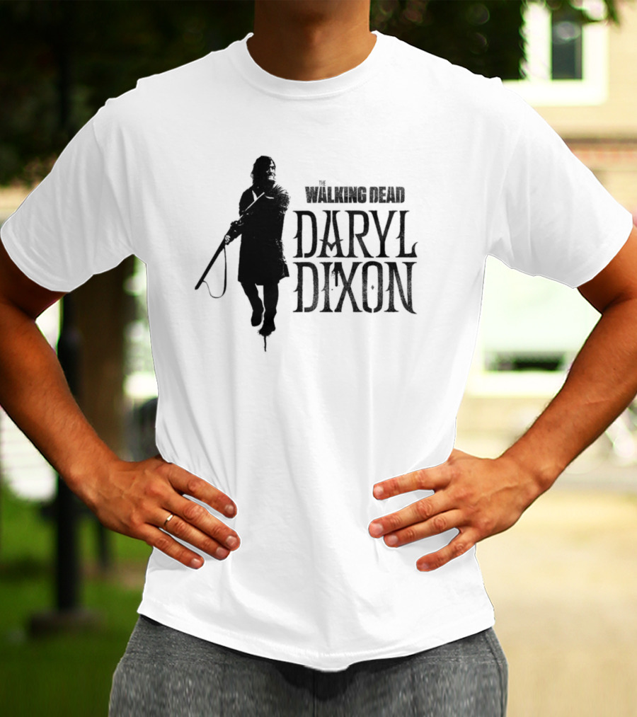 The Walking Dead Daryl Dixon Silhouette Crossbow Iconic Merch T-Shirt