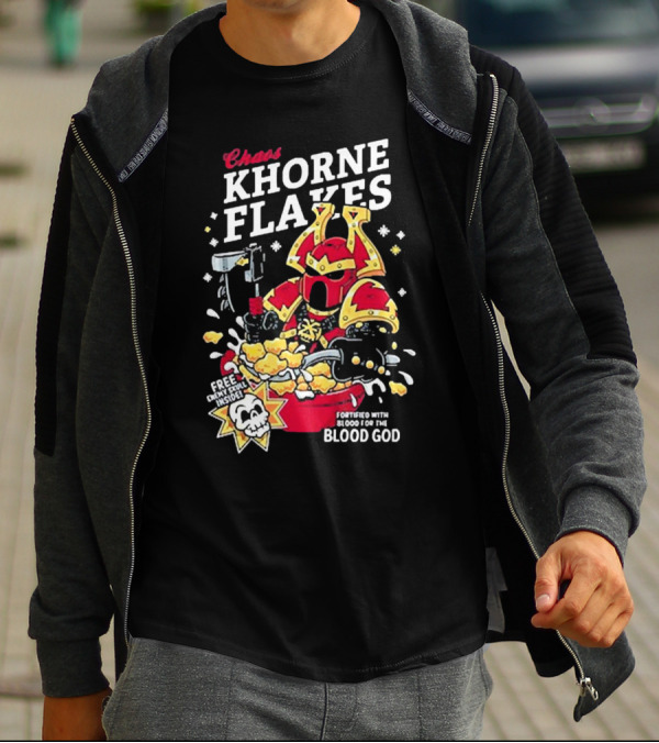 Chaos Khorne Flakes Free Inside Fortified With Blood For The Blood God T-Shirt