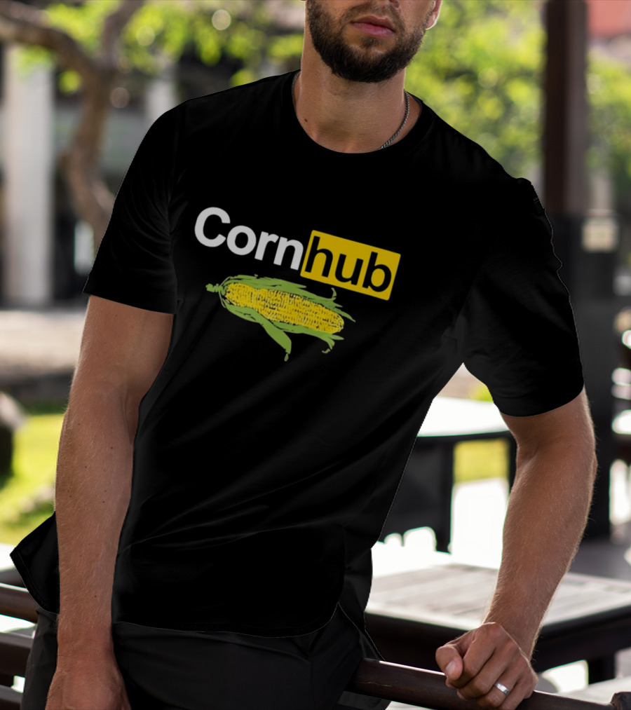Corn Hub Parody With Corn Cob T-Shirt