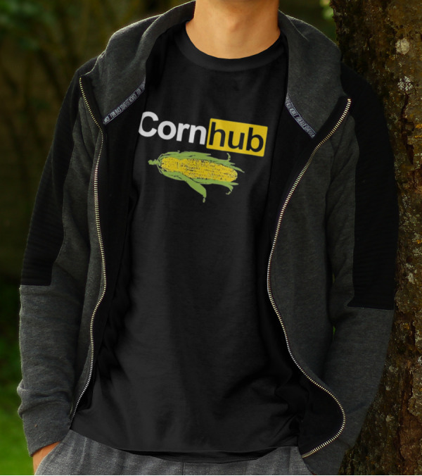 Corn Hub Parody With Corn Cob T-Shirt