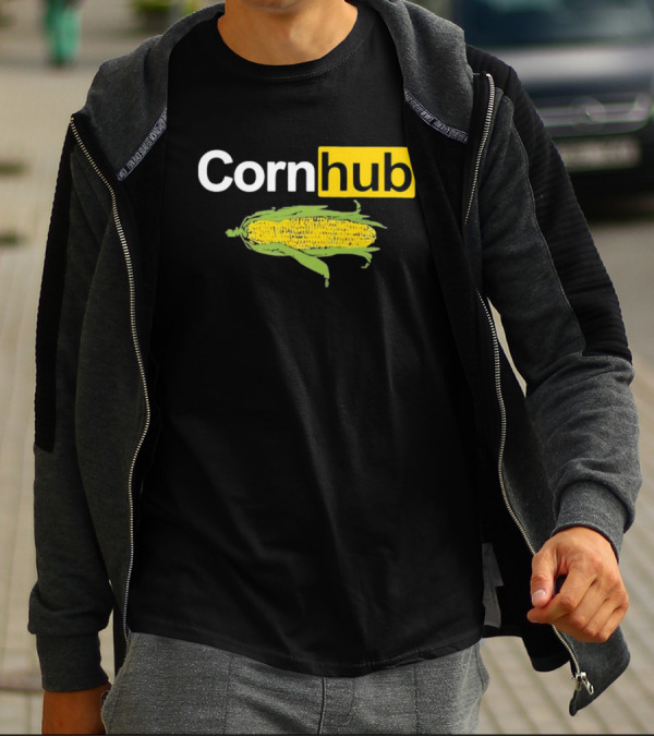 Corn Hub Parody With Corn Cob T-Shirt