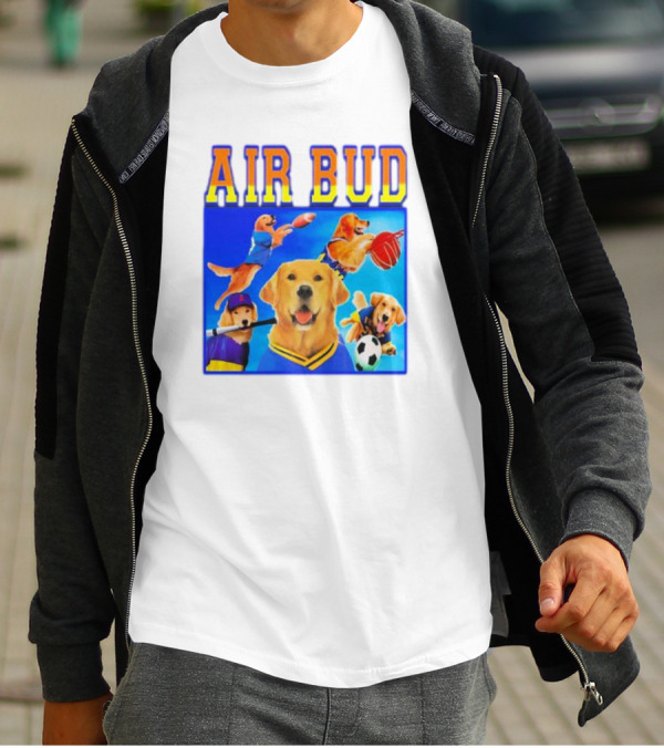 Air Bud Basketball Soccer Baseball Football Dog Iconic Movie Sports T-Shirt