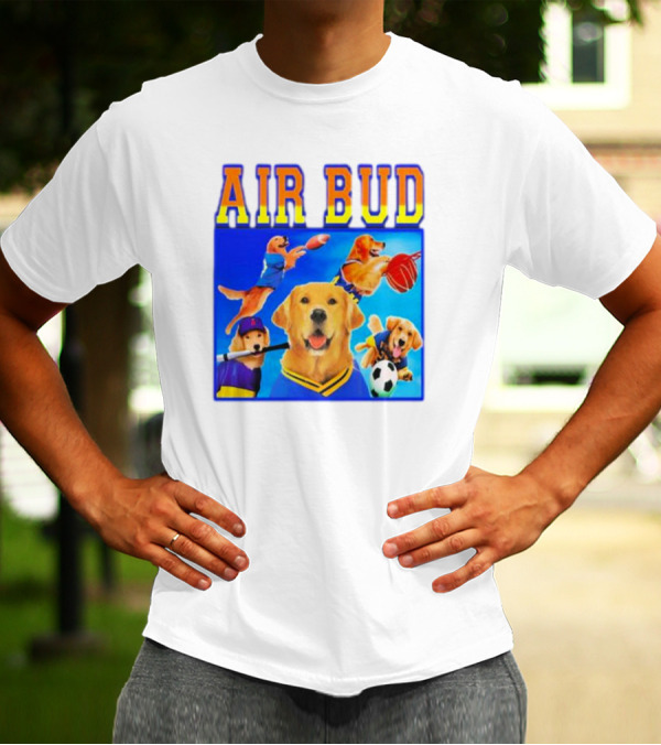 Air Bud Basketball Soccer Baseball Football Dog Iconic Movie Sports T-Shirt