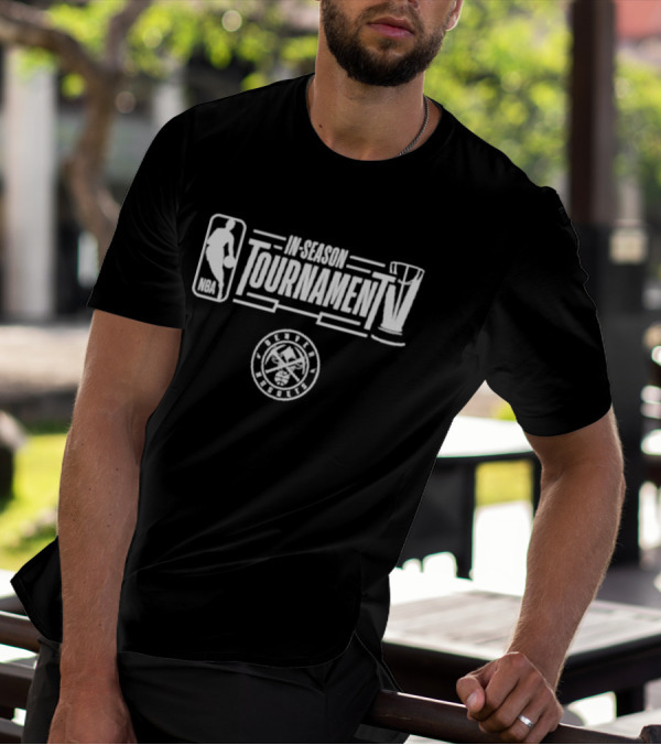 Denver Nuggets NBA In-Season Tournament Logo With Trophy And Basketball T-Shirt