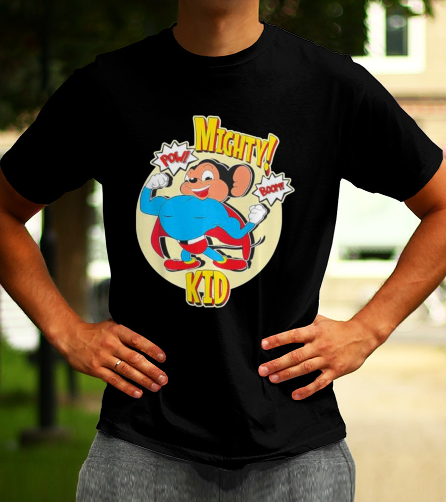 Mighty Kid Superhero Mouse Pow Boom Children's T-Shirt
