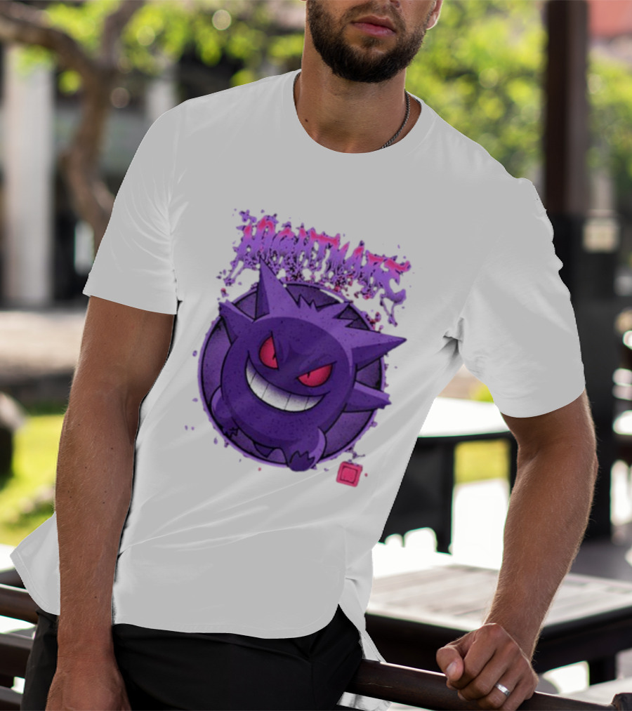 Gengar Nightmare Pokemon Purple Mischief T-Shirt