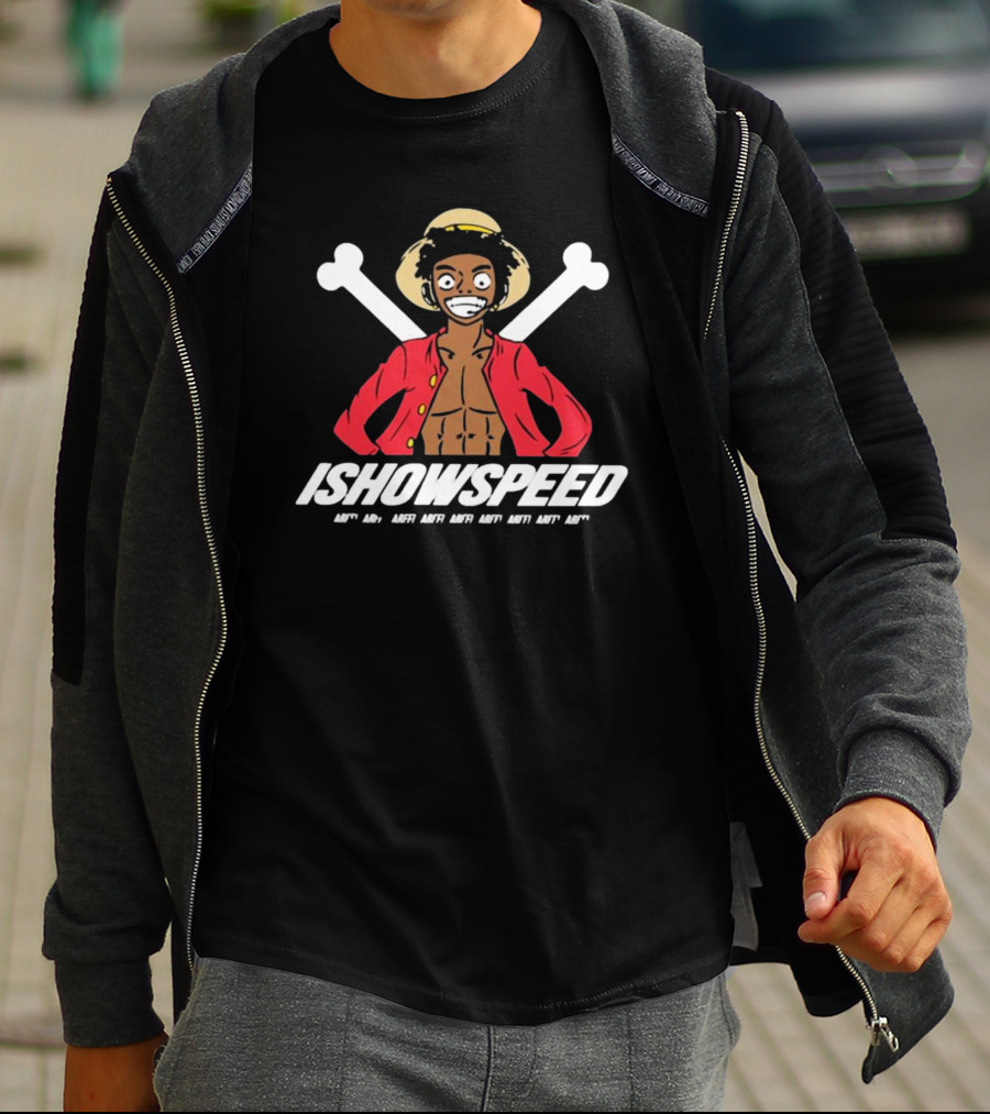 ISHOWSPEED Arff Arff Arff Arff Arff Arff Arff Luffy T-Shirt