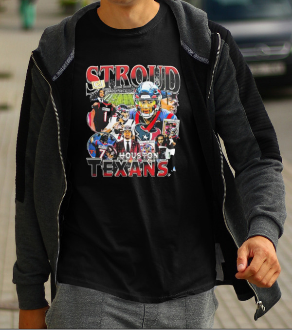 CJ Stroud Houston Texans Vintage Style Bootleg T-Shirt