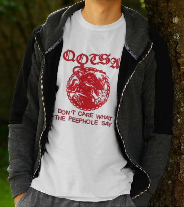 QOTSA Don't Care What The Peephole Say Red Skull T-Shirt