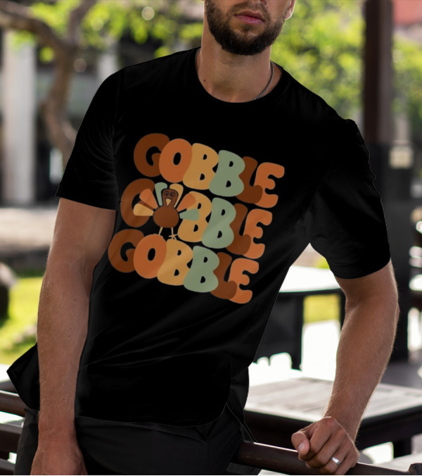 Friends Thanksgiving Gobble Turkey Fall Family T-Shirt