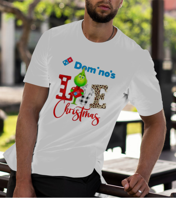 Domino's Grinch Love Christmas T-Shirt