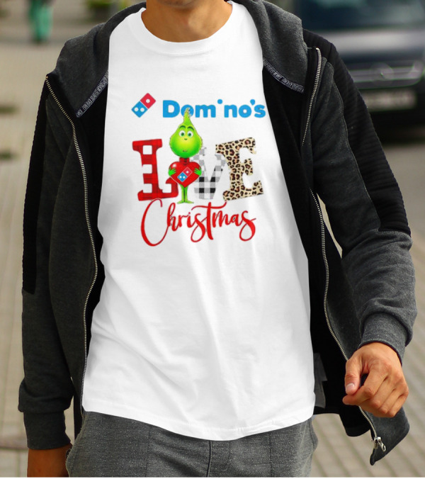 Domino's Grinch Love Christmas T-Shirt