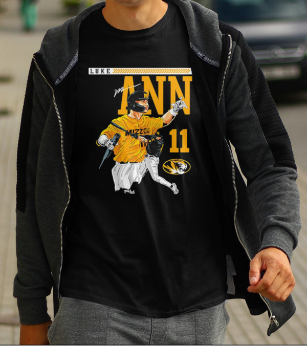 LUKE MANN MIZZOU BASEBALL 11 MISSOURI NCAA TIGERS T-Shirt