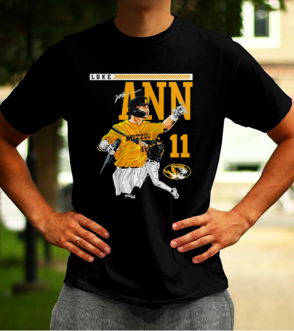 LUKE MANN MIZZOU BASEBALL 11 MISSOURI NCAA TIGERS T-Shirt