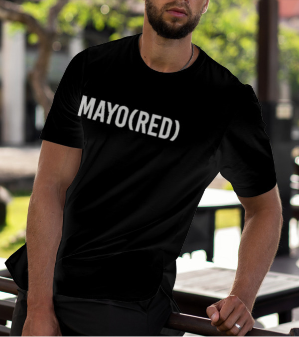 MAYO(RED) Text With Parentheses T-Shirt