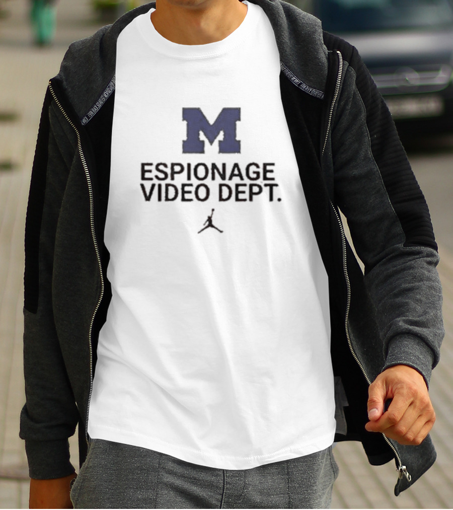 M Michigan Espionage Video Dept Jumpman T-Shirt