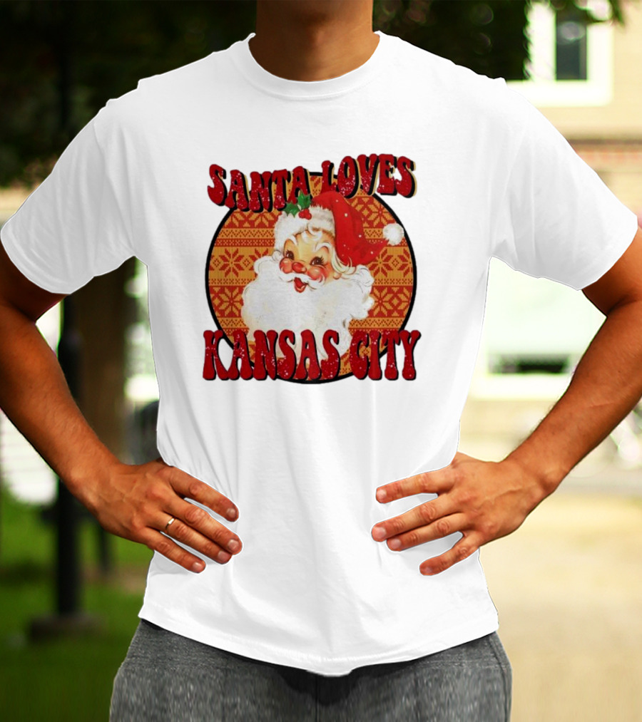 Santa Loves Kansas City T-Shirt